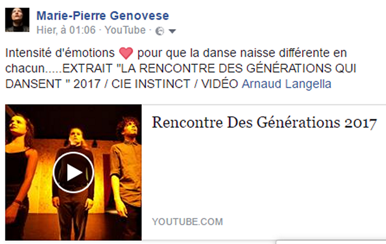 Marie-Pierre Genovese avec générations facebook